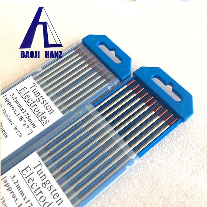 
2.4*175mm 2 percent thoriated red tungsten rod 