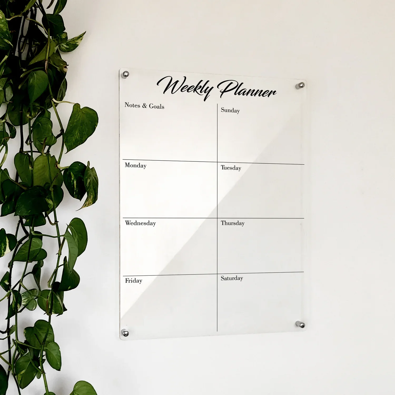Transparent custom calendar advanced acrylic calendar for journal entry wall calendar