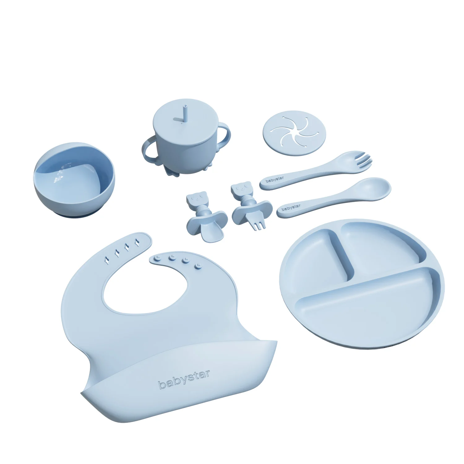 Wholesale Cheap 9 Pieces Newborn Silicone Tableware Bpa Free Baby Eating Suction Bowls Plates Silicone Baby Feeding Set For Baby