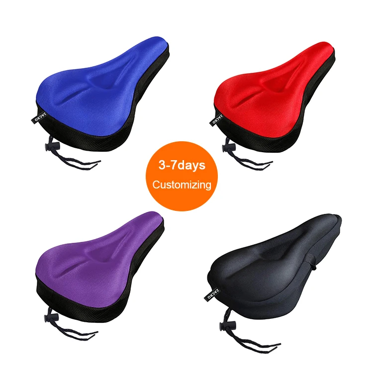 
Custom Gel 3D Padded Memory Foam Soft Cushion Neopren Lycra Bike Cycle Bicycle Saddle Seat Cover for Bikes 