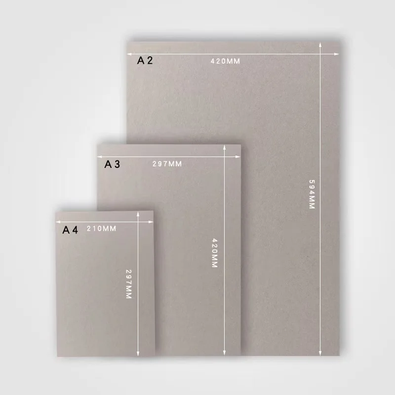 wholesale Grey board paper double grey card board 250G, 300G, 350G, 500G,1000G,1300G,2000G