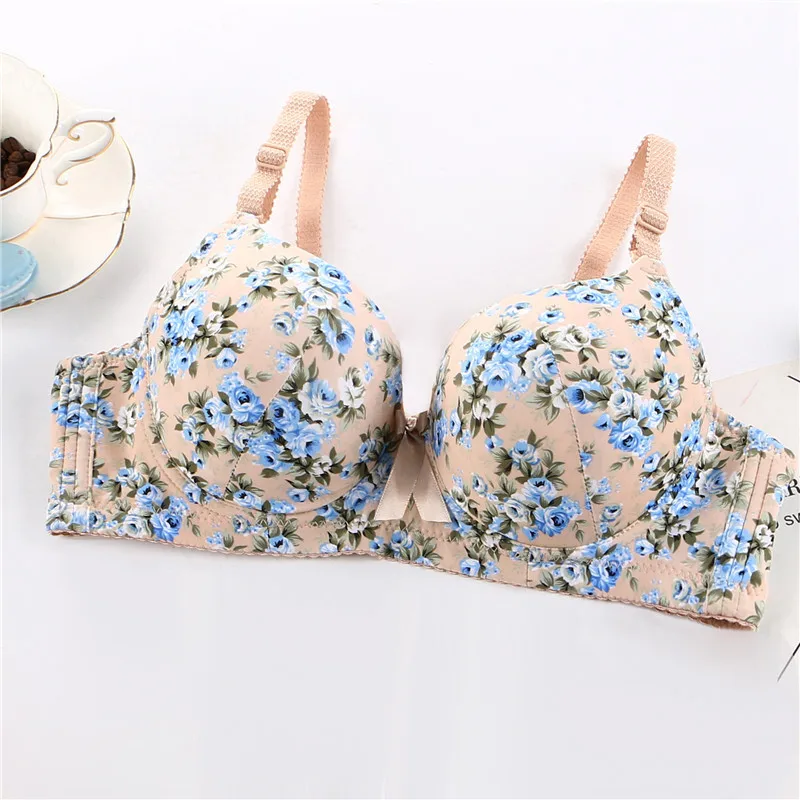 Wholesale  Deep V  Girl Women floral Bra Thin Underwear Sexy Lingerie Soft Bras For Women