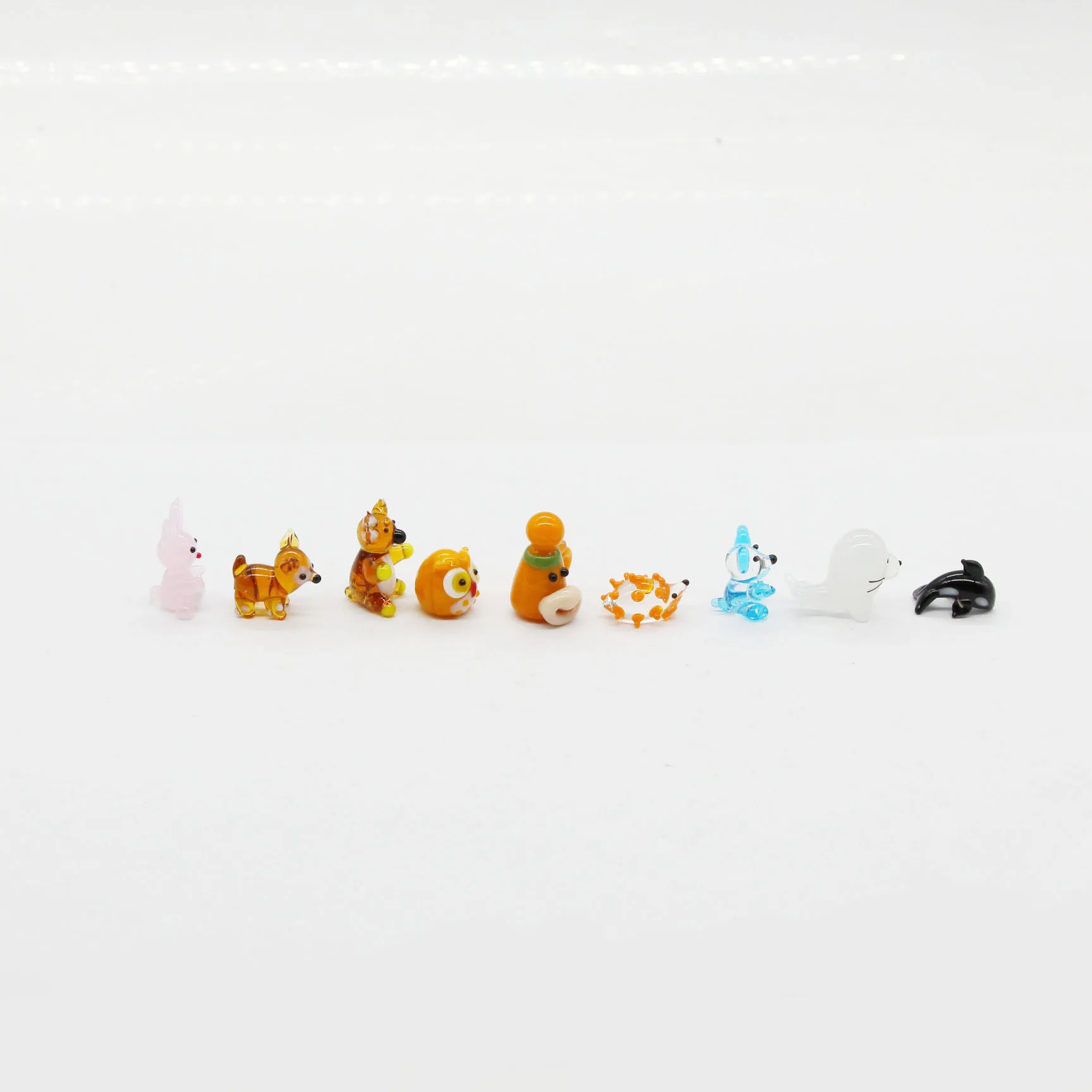handmade mini small miniature glass figurines cute animal art home decoration