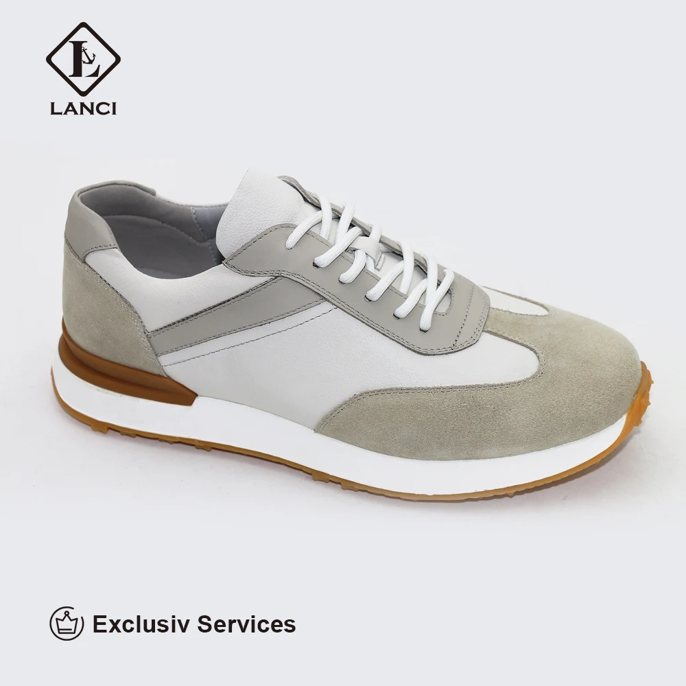 Lanci OEM ODM Sourcing Shoes Manufacturer Genuine Leather Walking  Casual Shoes For Men