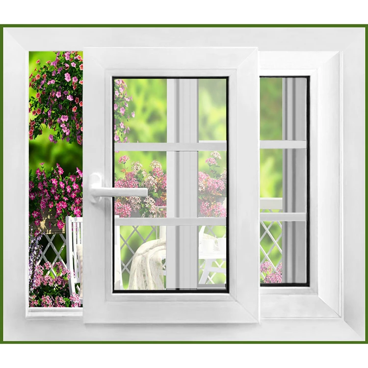 10 Year Warranty German Veka White Hurricane Impact House Plastic Slide Glass Vinyl Sliding PVC Window