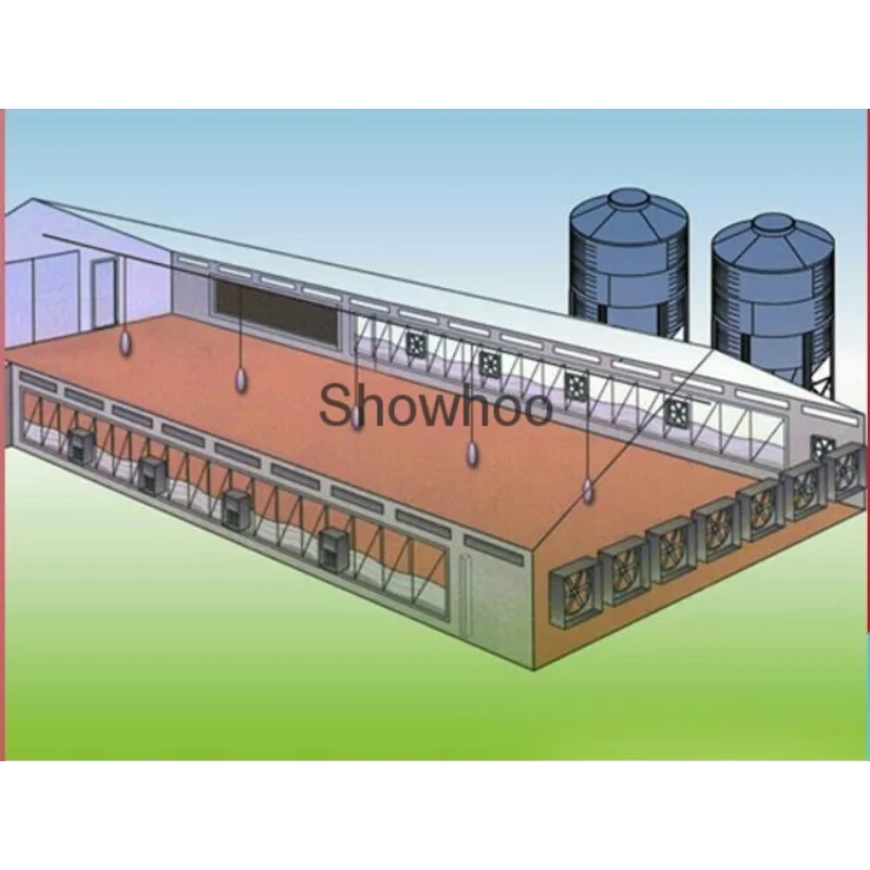 Изготовленная на заказ птицефабрика стальная конструкция куриная ферма