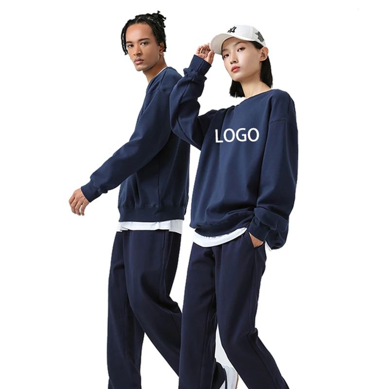 2024 Wholesale Custom Heavy Pullover Sweatshirt Embroidery 400 Gsm sweatshirts unisex crewneck pullover custom logo