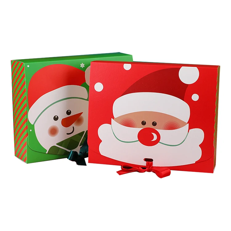 Folding Color Printing Art Paper Christmas Present Boxes For Gift