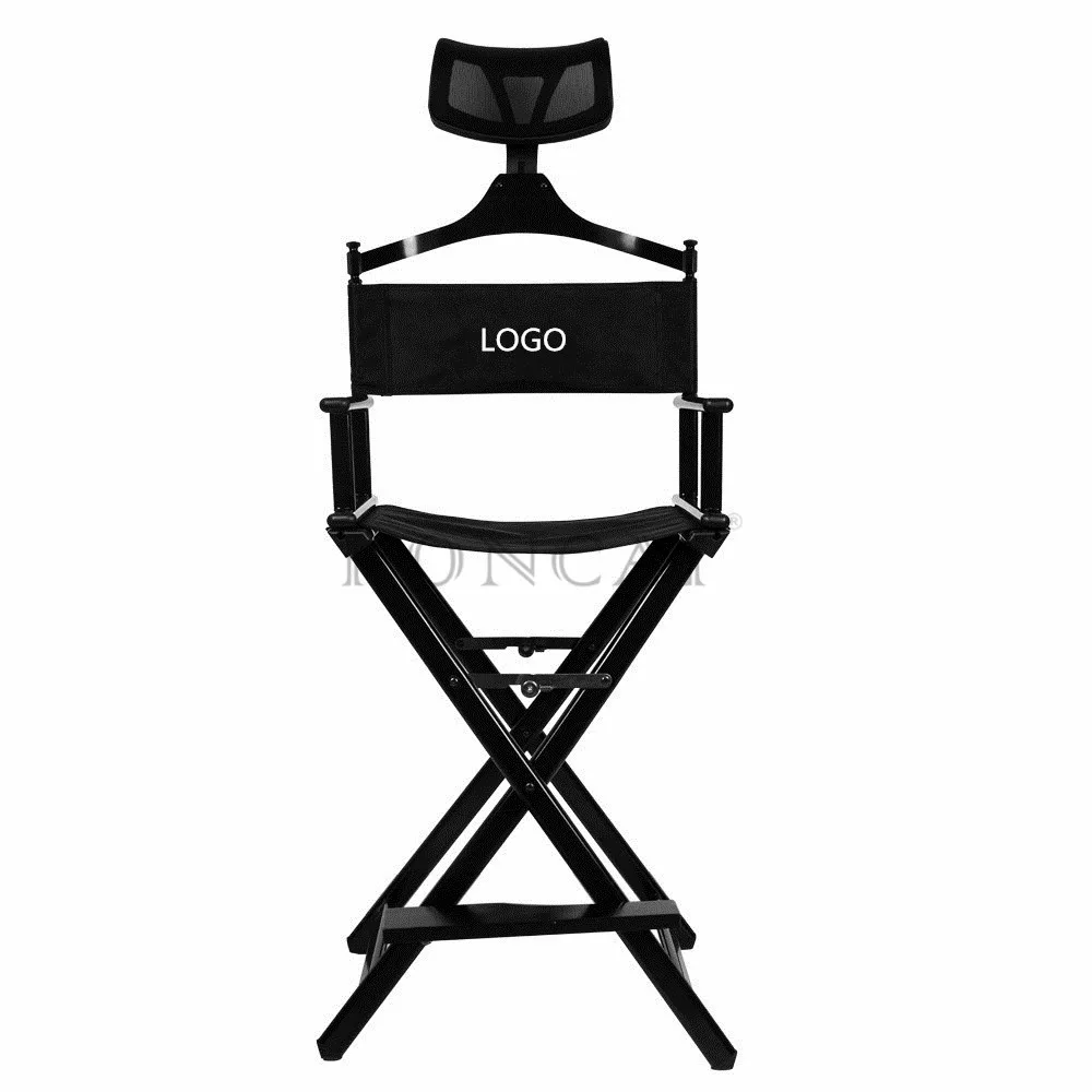 
Portable Custom Folding Professional High Aluminum Telescopic Directors Cosmetic Makeup Artist Chair With Headrest  (62079046023)