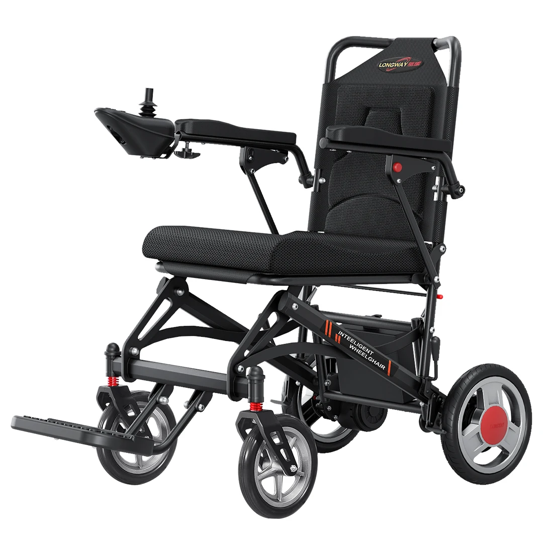 Luxury Comfortable Quick Release Powerful Wheelchair Fast Fold Portable Electric Wheelchair For Elderly Or Adults