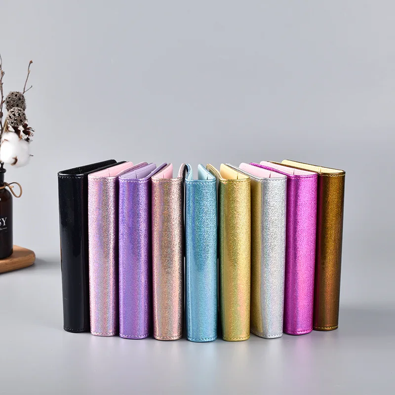 Holographic A5 PU Leather Budget Binder Refillable Cash Envelope A6 Budget Planner Cover Binders Notebook