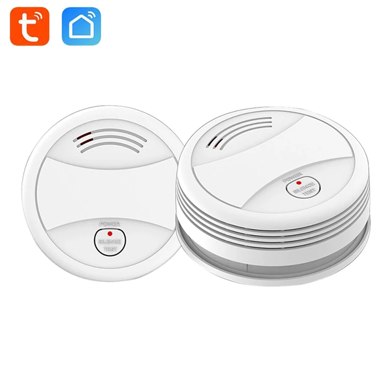 Smart Home Tuya App Alexa Google Home WiFi Standalone Independent 9v alkaline Battery Fire Alarm Smoke Detector Sensor