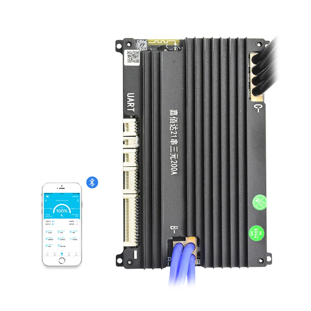 JiaBaiDa 150A 200A LFP NMC Smart BMS 6S 7S 8S 10S 12S 13S 14S 15S 16S 20S 21S 24V 36V 48V 60V для литиевой батареи упаковка