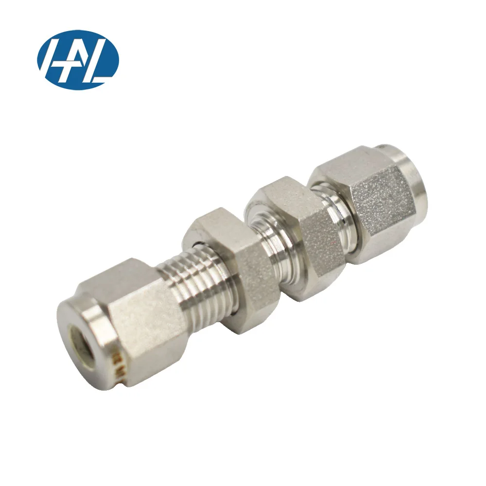 Parker Type Bulkhead Male Connector Compression Tube Fitting with NPT Thread