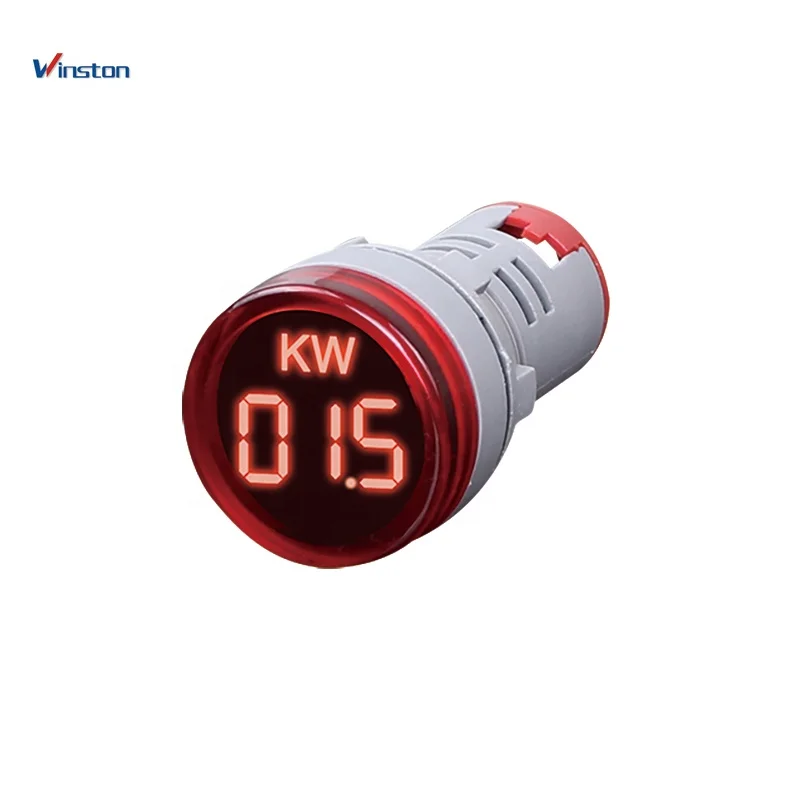 AD16-22KW 22 мм AC светодиодные лампы небольшой цифровой ваттметр индикатор