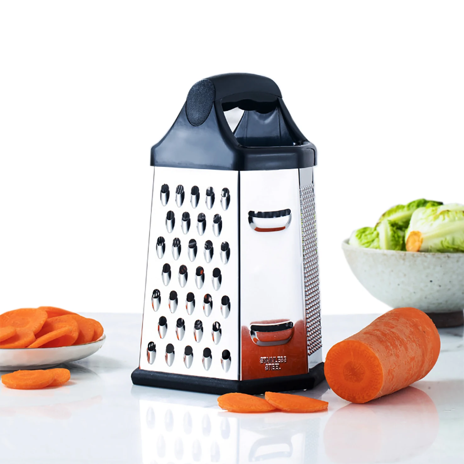 E-PIN Stainless Steel 6 side Grater Militifuncation Grater 6 in 1 kitchen Grater