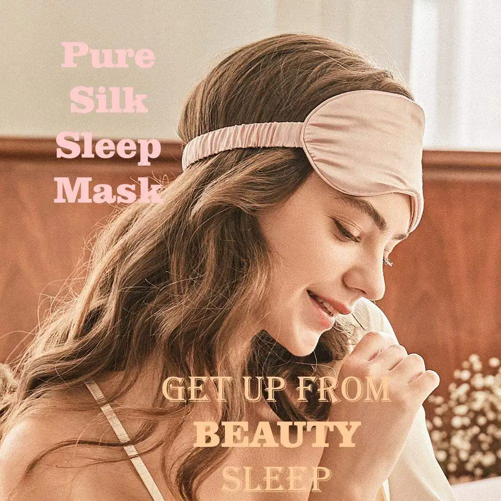 hot selling custom logo luxury travel silk eye mask for sleeping  sleep Blindfold 100% mulberry silk eyemask