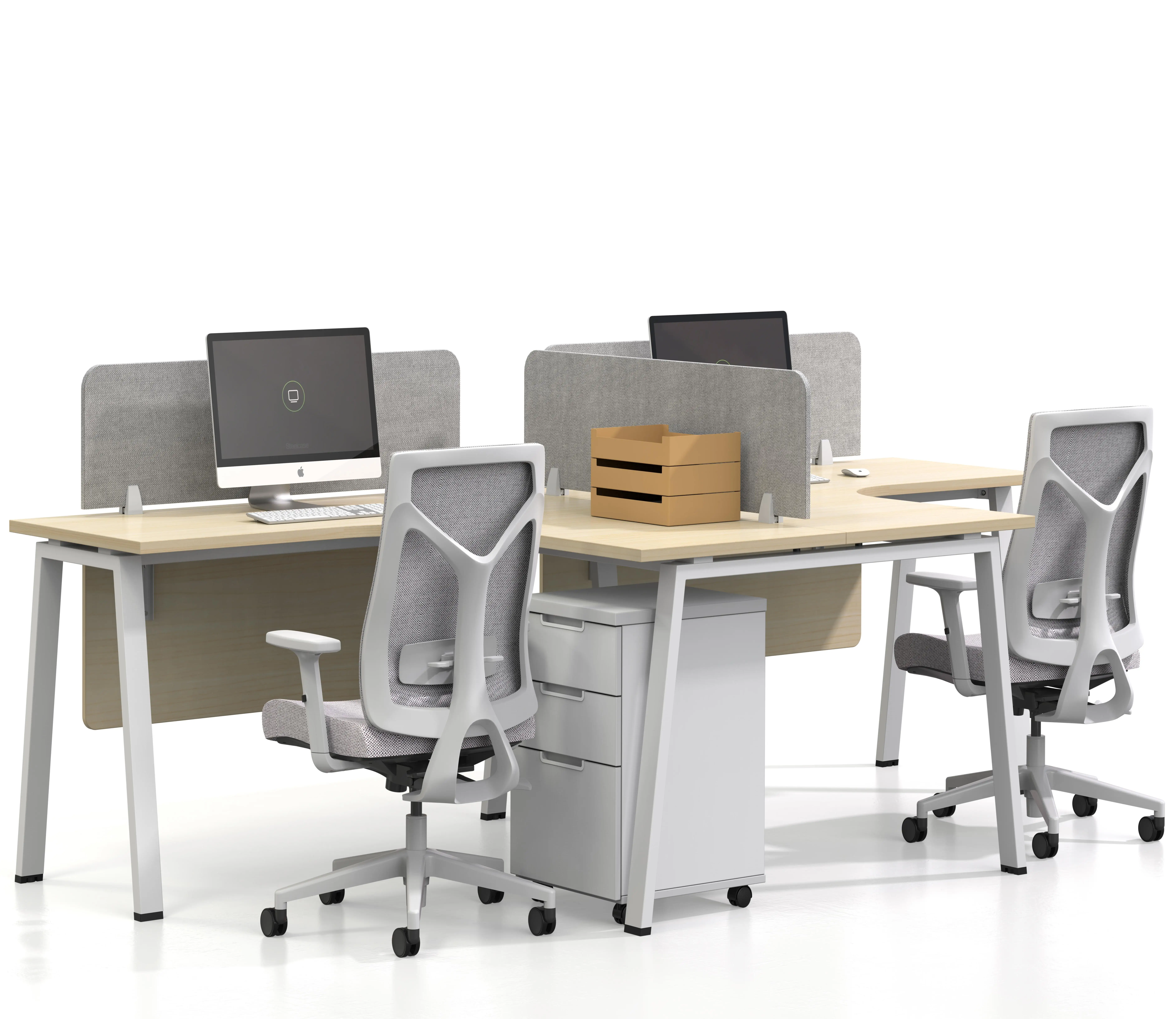 Multi-size Style Selection 2 Seater Partition Table Cubicles Works Station Two Seat Office Table