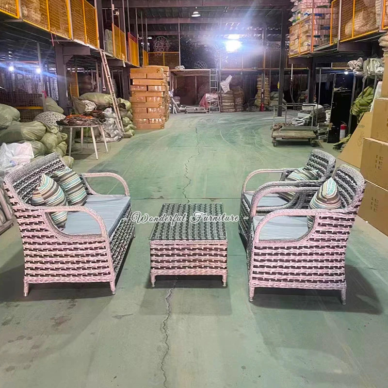 Rattan Coffee Table Made In China Outdoor Leisure Garden Rattan Comfortable Table And Chairs Set