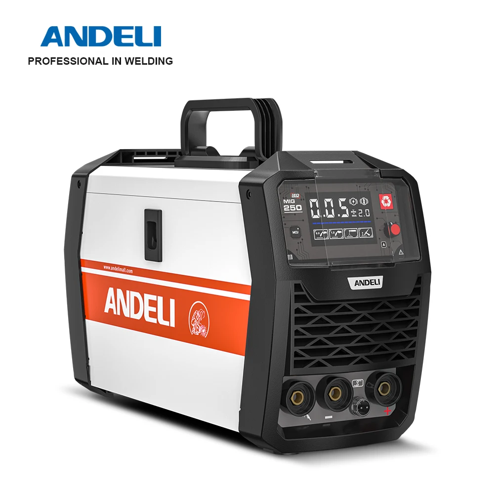 ANDELI USA  110V/220V  LED MIG 250 MIG Lift TIG MMA GASLESS Welding Machine
