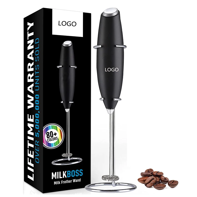 Custom Oem/Ode Stainless Steel Easy Clean Mini Foamer Usb Handheld Rechargeable Coffee Mixer Electric Milk Frother