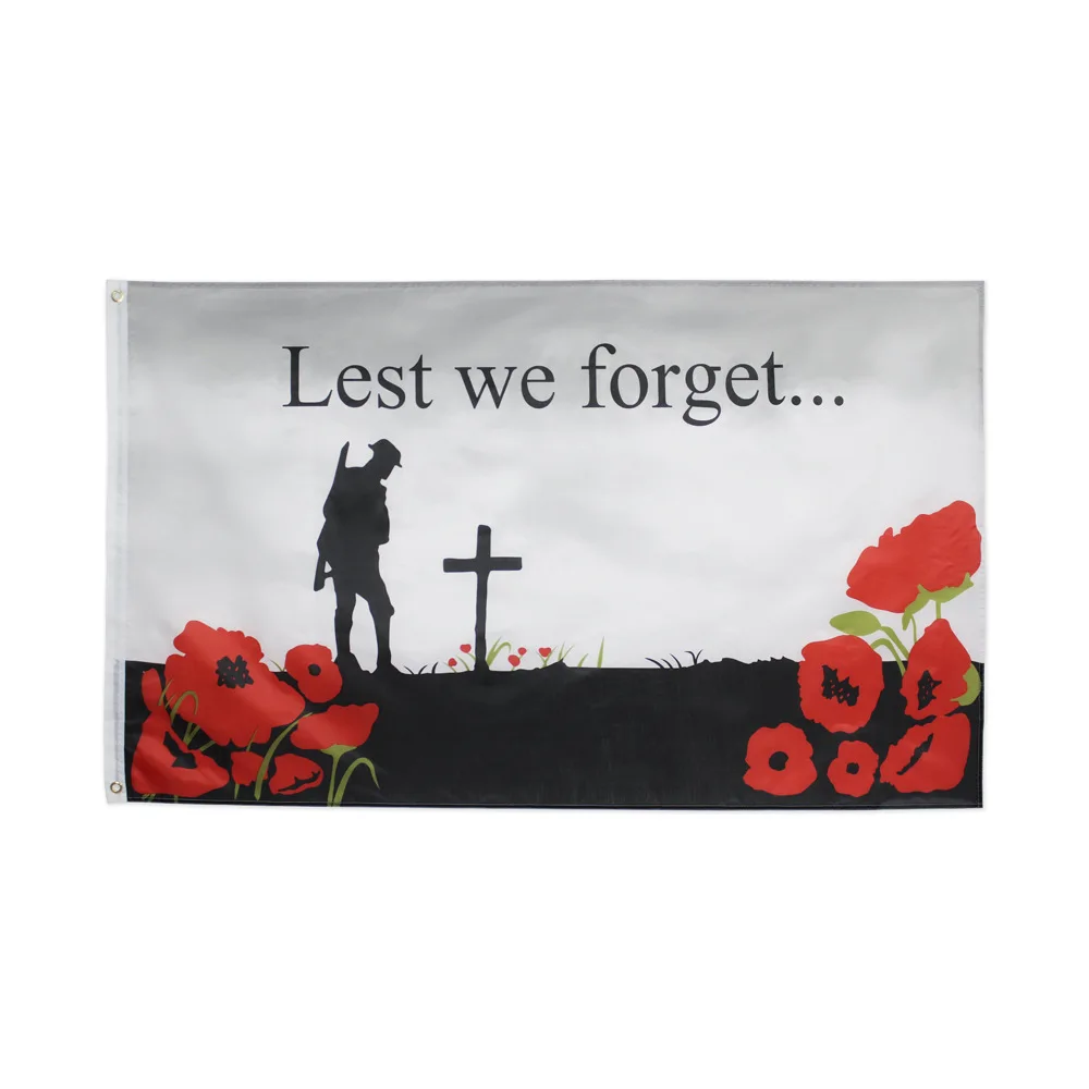 Wholesale 90 * 150cm less we forget anti war flag