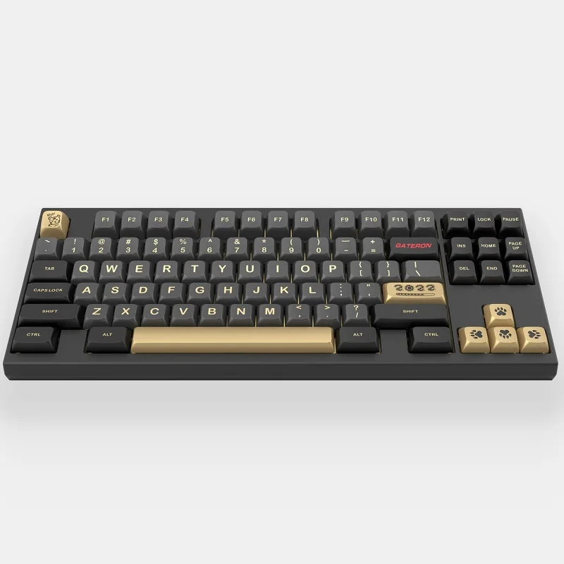 GATERON year of Tiger 115 keys Customized Height Premium Double Anodized Aluminum CNC  Ergonomic Mechanical Keyboard Keycaps