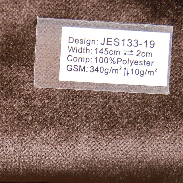 JES Fabric High Quality Cheap Curtain 100% Polyester Twill Imitation Cut Velvet Bedding Upholstery Mattress Garment Sofa