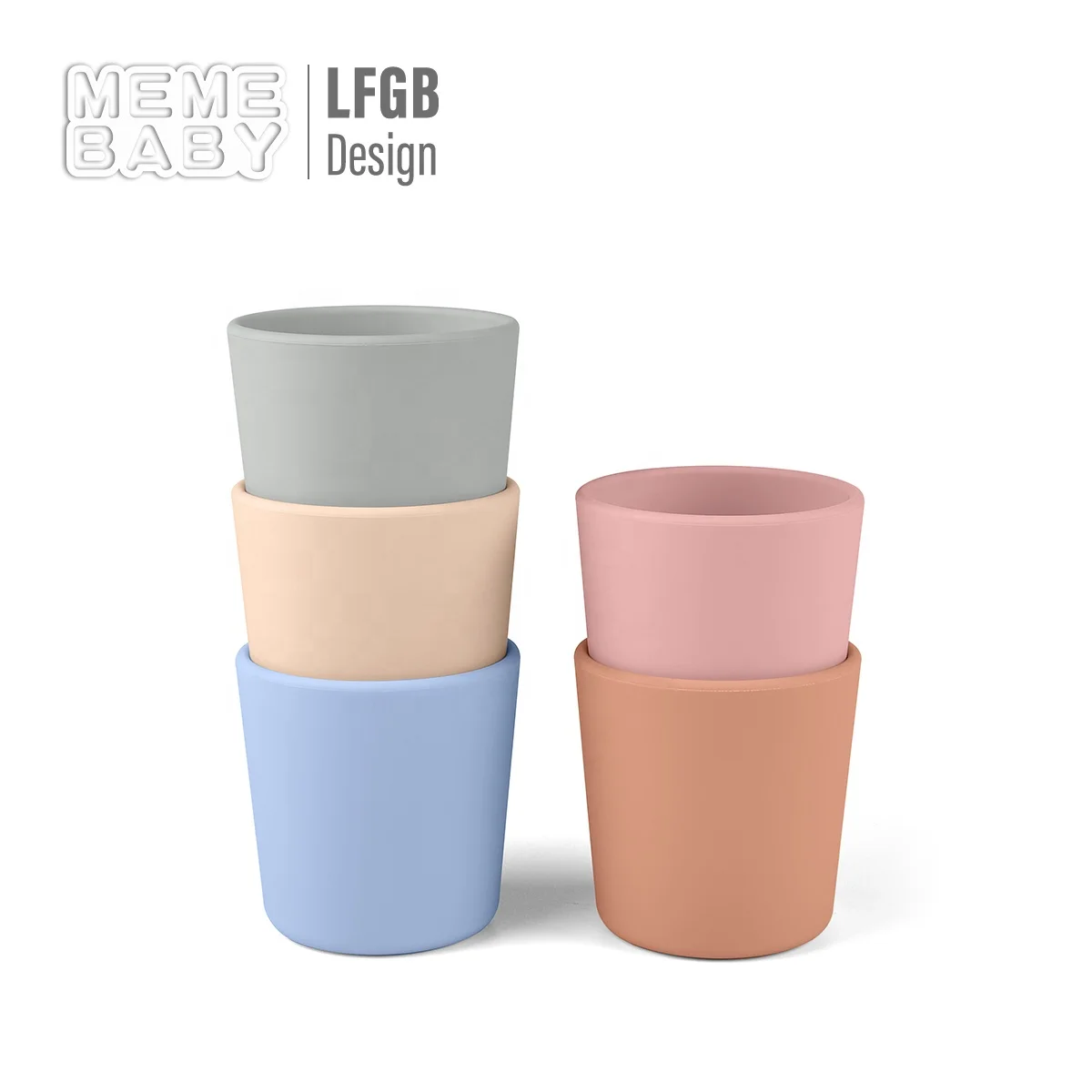 New Design Wholesale Mini Silicone Baby Water Cup Food Grade Kids Dinner Tableware Silicone Small Cup Toddler Infant