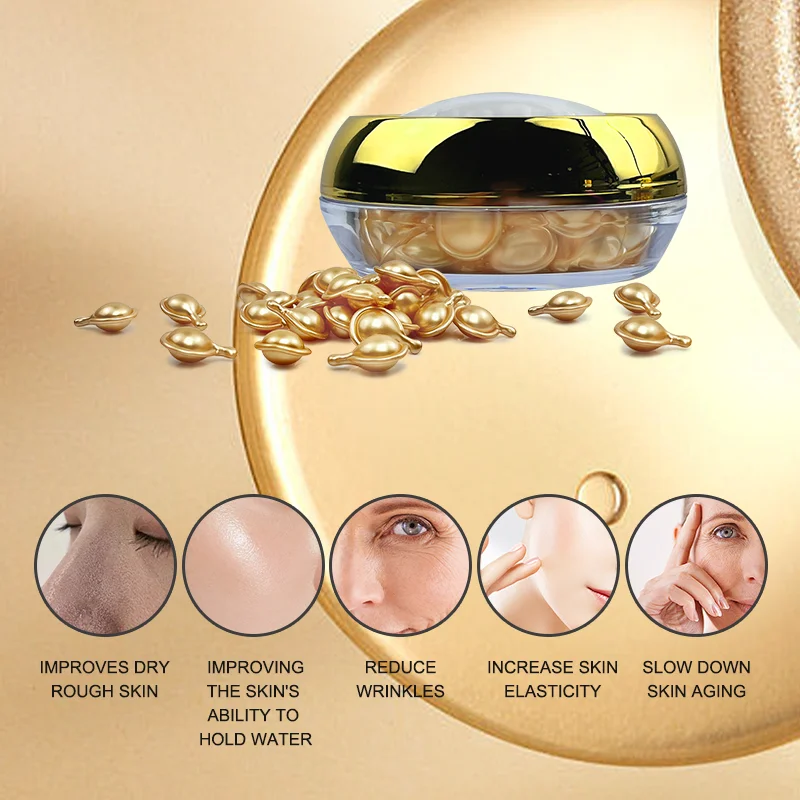 Facial Care Hydrating Skin Repairing Serum Capsule Ceramide Facial Essence Capsules For Active Skin Care Nourishing Anti Aging