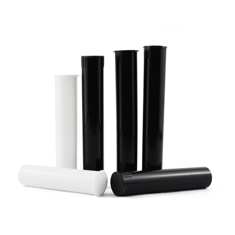 Large stock low moq 115mm 120mm child resistant roll tube child proof packaging glass tube