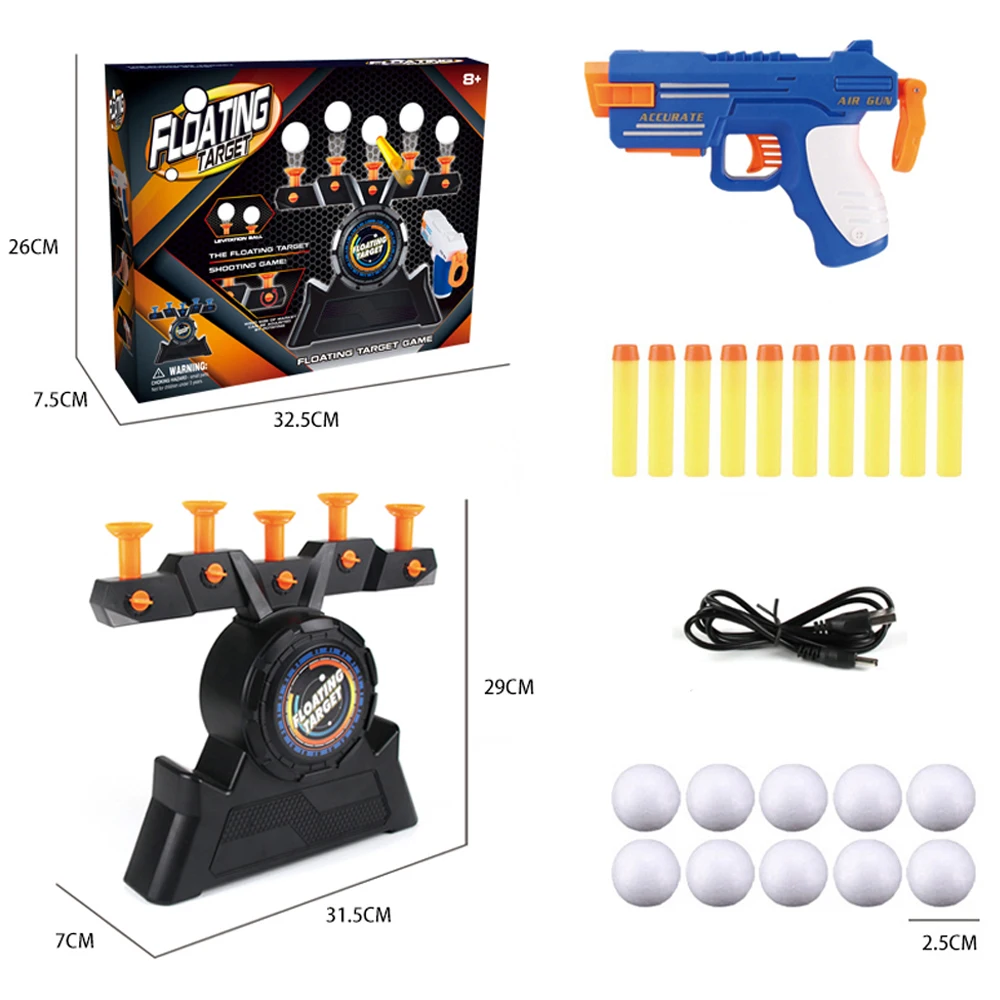 Trending products 2024 soft bullet gun Indoor/Outdoor Floating Target Ball Electric Shooting Game Toy juguetes para los ninos