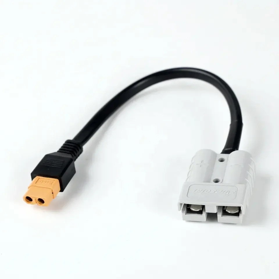 Heat-shrinkable Tubing 50A Solar Anderson-style To XT60 Female 2.5 Square Copper Power Battery Charge Connector Cable Wire