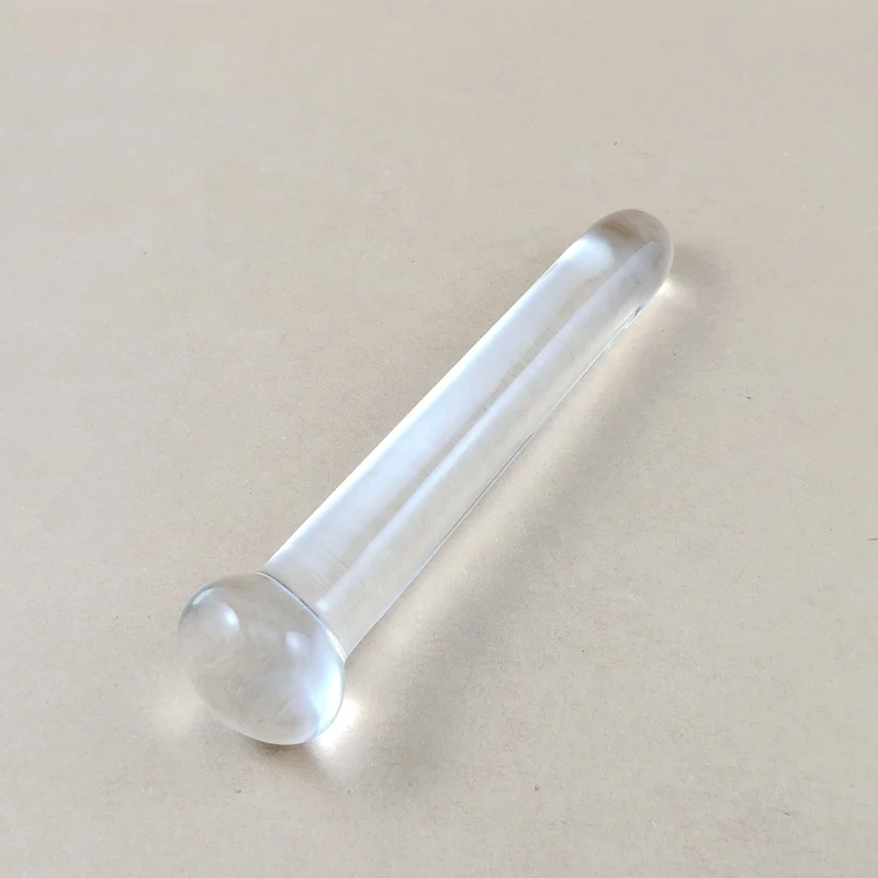 Hand Blown Simple Style Artificial Clear Glass Dick/Artificial Glass Dildo/Artificial Glass Penis for Sex Industry Distribution