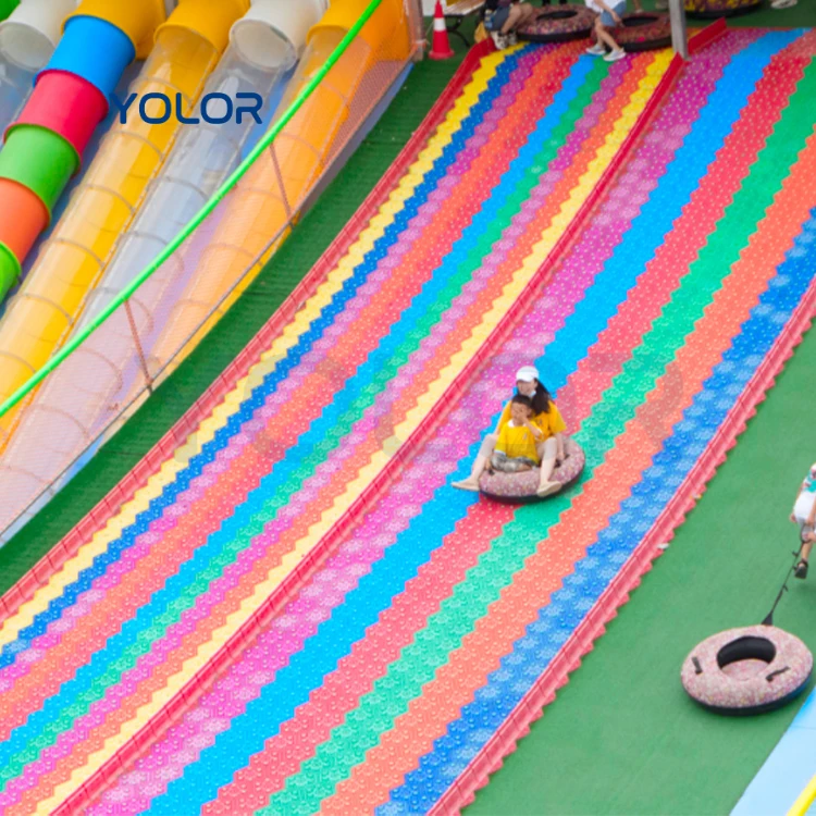 Rainbow Slide Dry Ski Slope Four Seasons Artificial Snow Slide Dry Slide Indoor/outdoor Playground Equipment