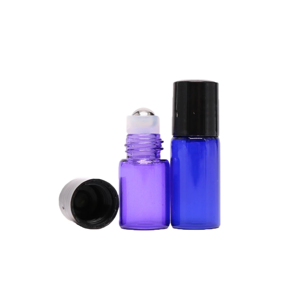 Mini Sample Essential Oil Perfume 1ml 2ml 3ml 5ml 10ml Purple Glass Roller Bottle