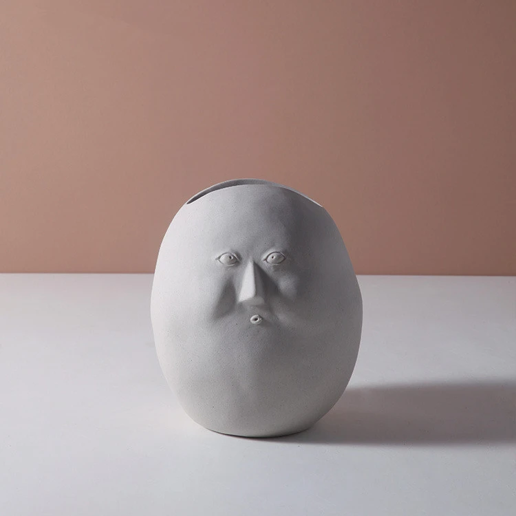 
Custom fashionable style face design creative nordic innovative vases 