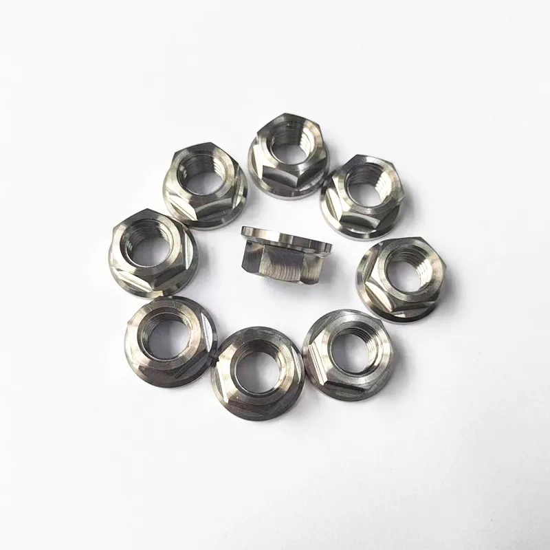 DIN6923 Titanium flange hexagon nut M8