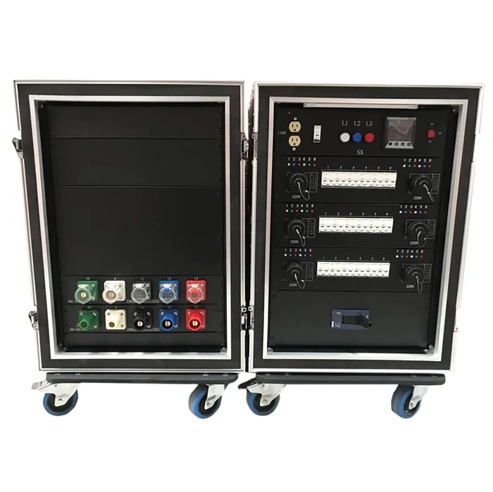 Guaranteed quality 37 channels power distro box with 19 pin socapex outputs and 400 amp main breaker for input