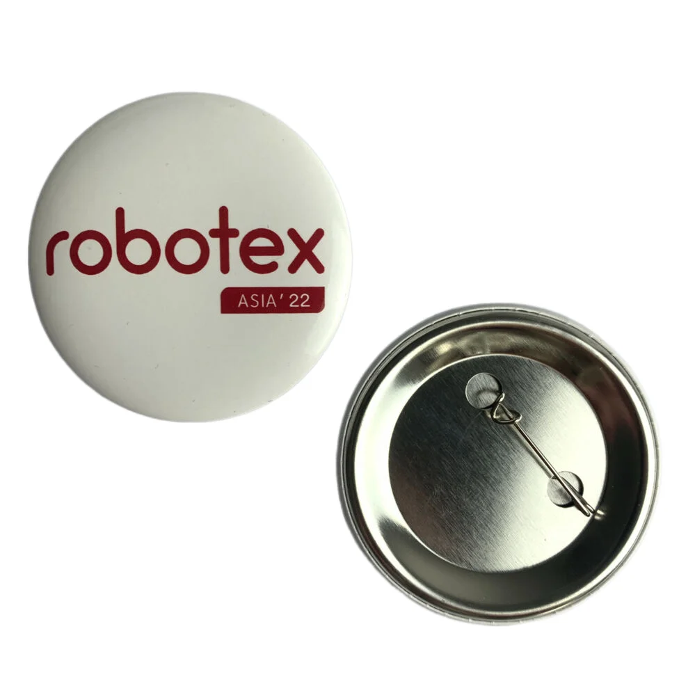 Wholesale custom tin button pin round shape pin button badge for gifts