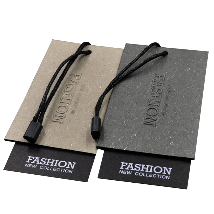 Luxury White black Special Paper Clothes Shirt Shoes Hang Garment Label Tags With String