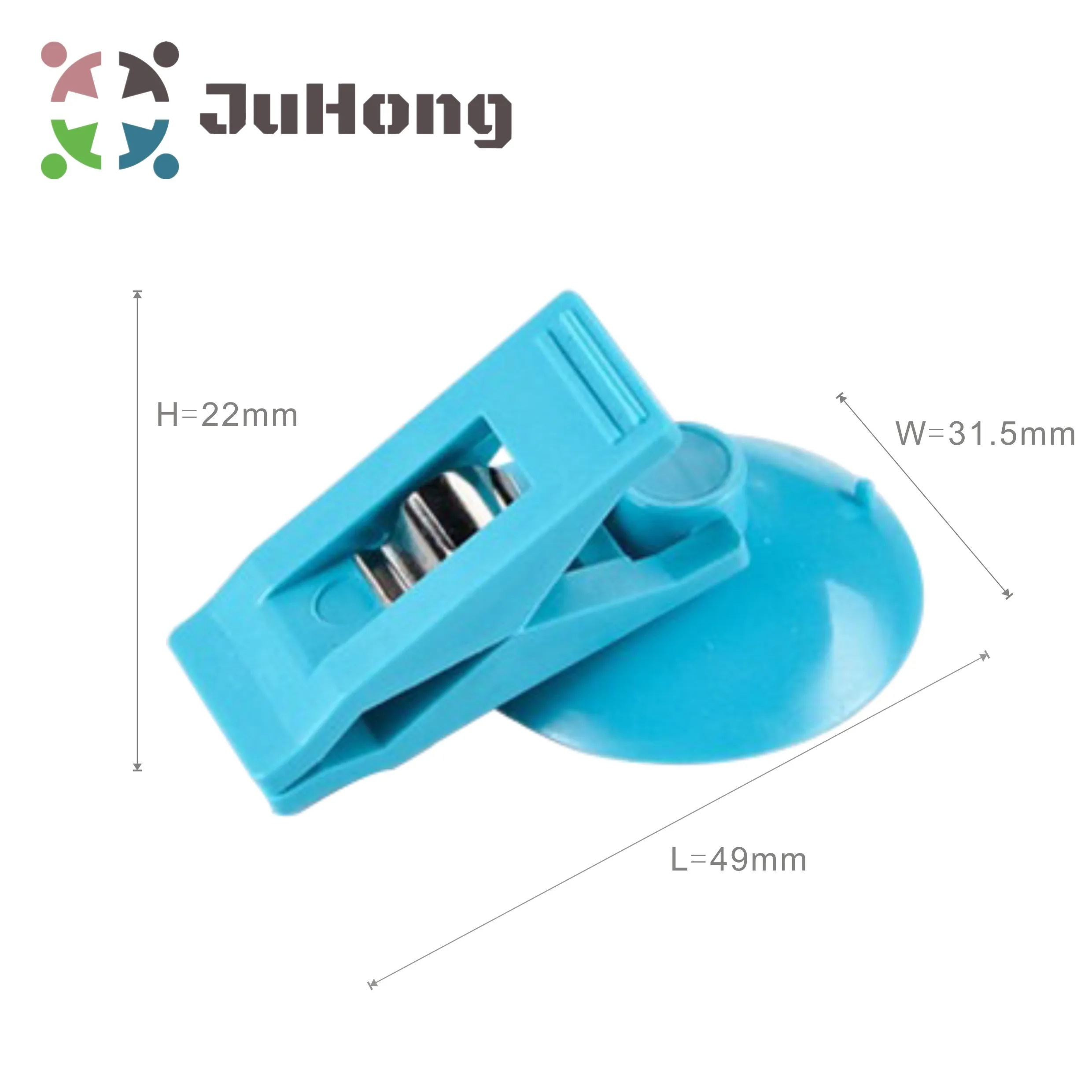 Japan Style Creative Plastic Clip with Suction Cup Easy Fastener Black / Blue / White Universal Car Accessories