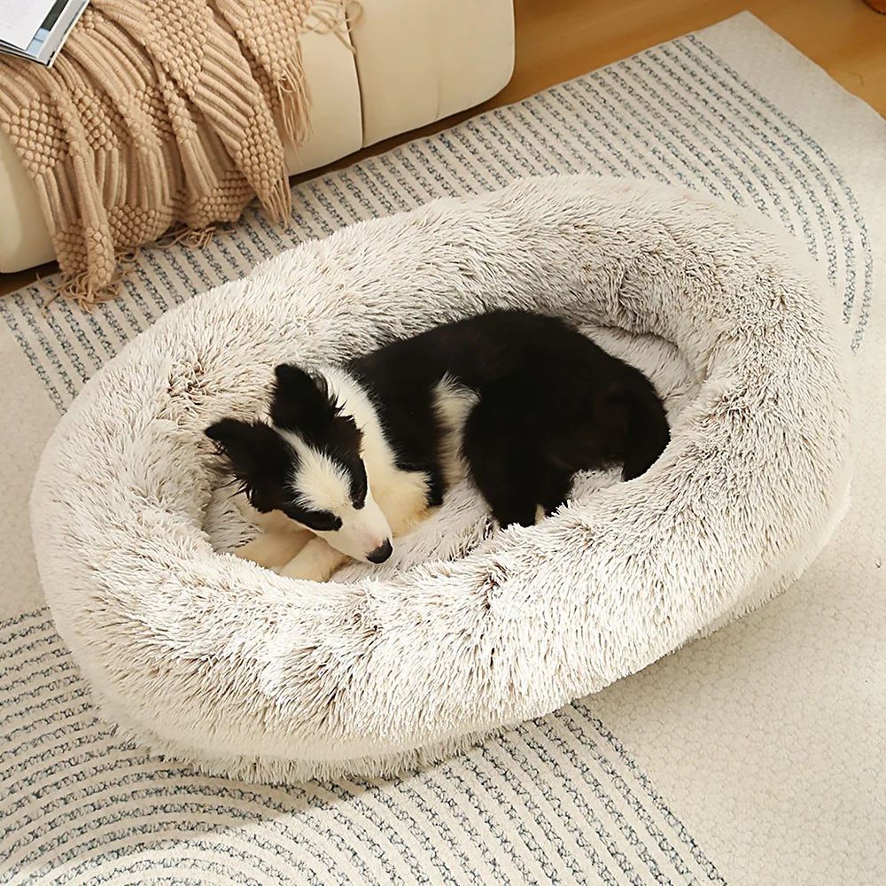 Wholesale Large Dog Bed Washable Human Pet Bed Anti-Anxiety Calming Dog Bed for Big Dogs