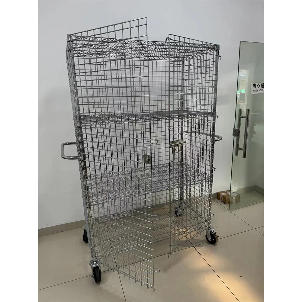 Stillage Cage Stackable Steel Stillages Collapsible For Warehousing Centers Industrial Cart
