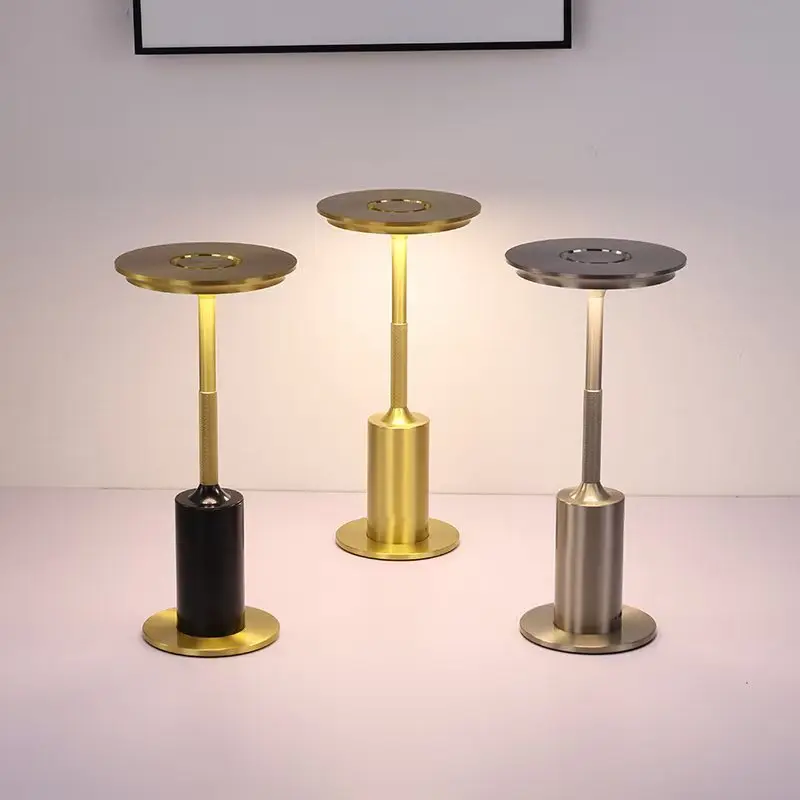Hot sale New Design Dinning Aluminum Wireless LED Table Lamp with 3 Lighting Colors