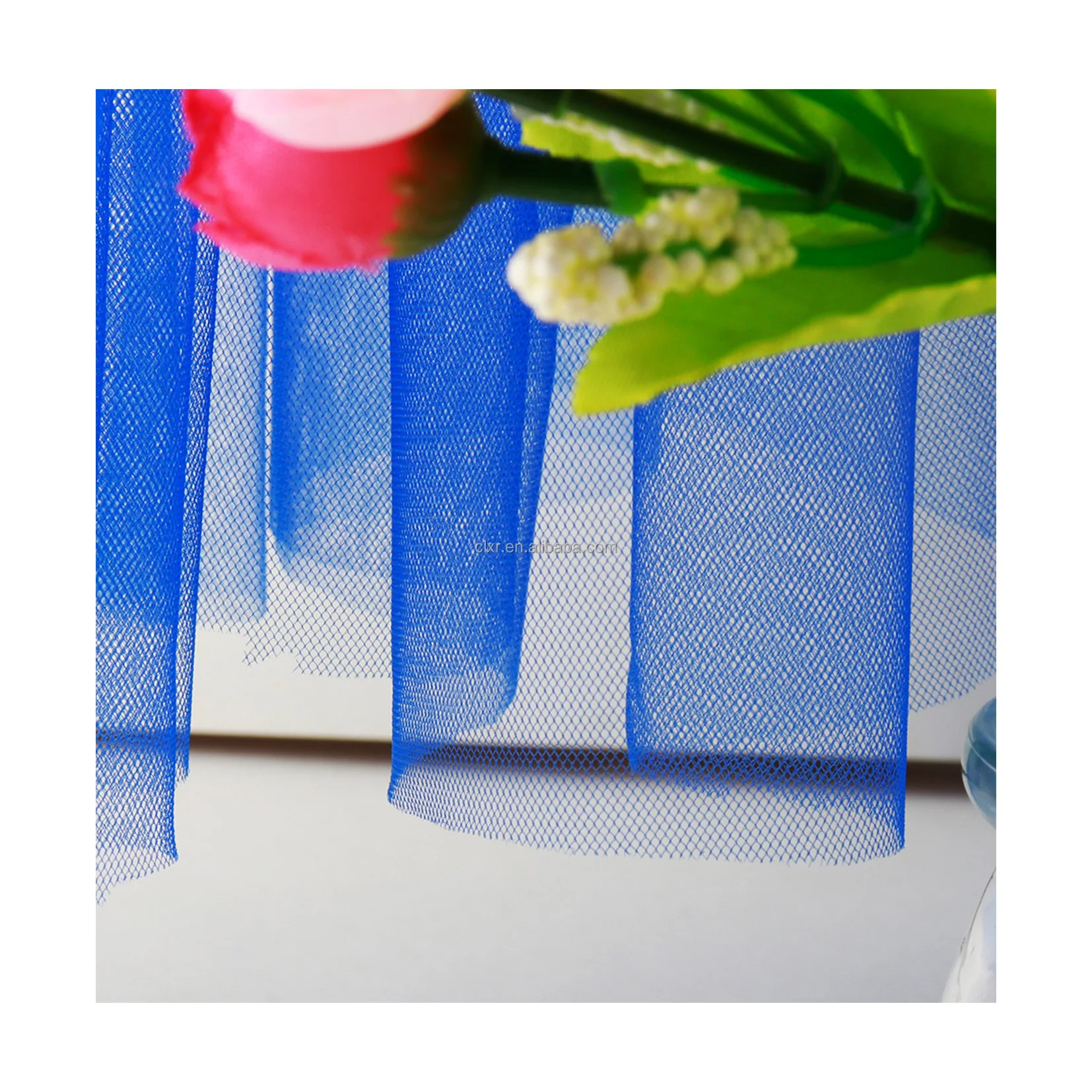 Mesh Fabric Supplier 100% Polyester Eco-friendly Tulle Wedding Party Dress Mosquito Net Fabric Factories