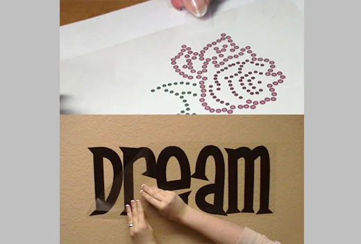 Hot Fix  Film Release Paper Silicone Heat PET Transfer Film Release Rhinestone Pattern Tape Self adhesive Masking Hot Fix Tape