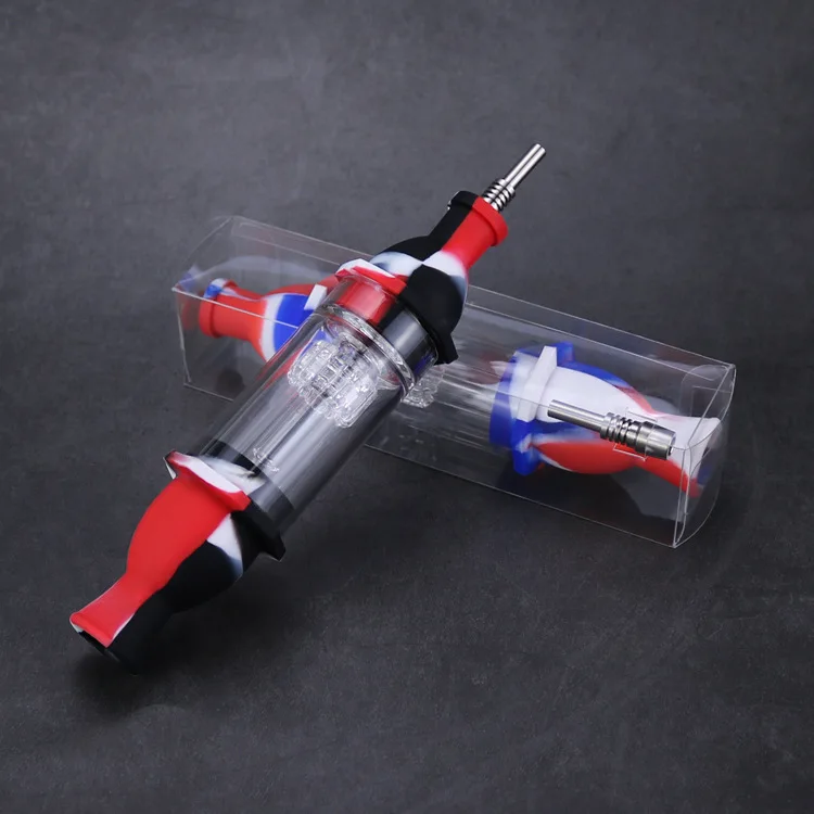 
Amazon Best Selling Silicone Nectar Smoking Collector glass part smoke filter water dabs pipe 