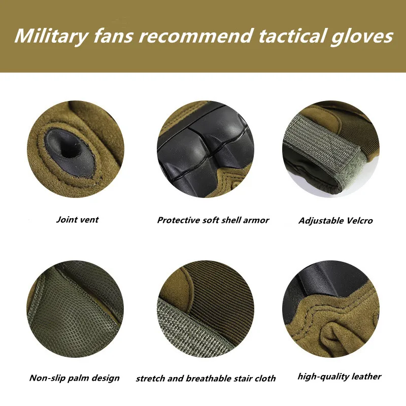  Multifunctional Anti-cut Half Finger Cycling Riding Military Tactical Fingerless
