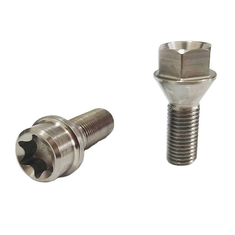 Titanium alloy spherical wheel hub bolts   for  car  direct deal